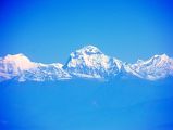 Kathmandu Flight To Pokhara 20 Dhaulagiri III, II and I, Tukuche Peak Early Morning 